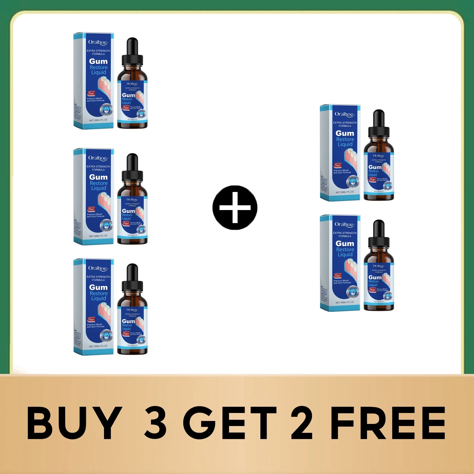 Gum Repair Serum Relieve Gingival Swelling Improve Tooth Sensitivity Removal Odor Reduce Yellow Stain Whiten Mouth Care Liquid Qme Buy 3 get 2 free Combo adults