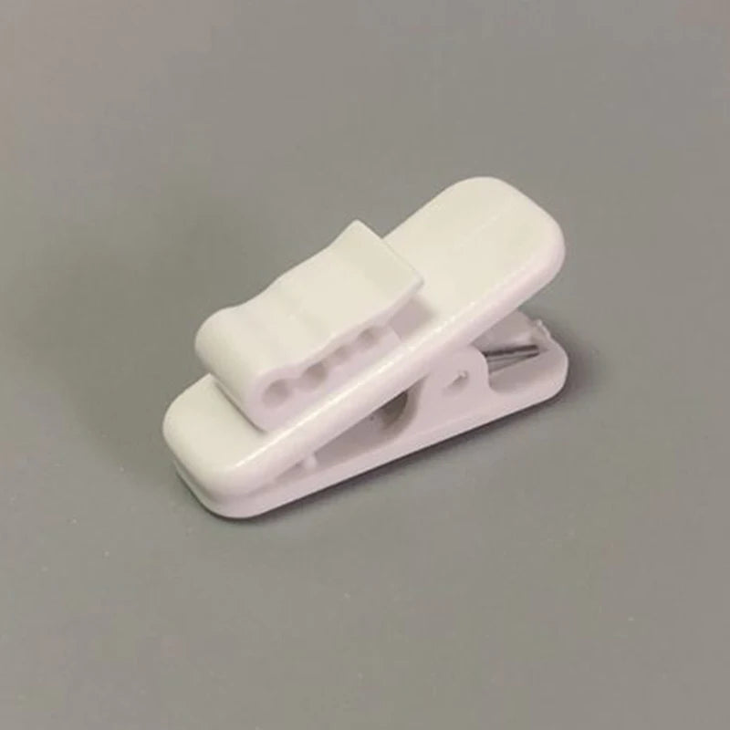 Cable Cord Clamp Headset Collar Clip Rotating Clamps Headphone Clips Qme White