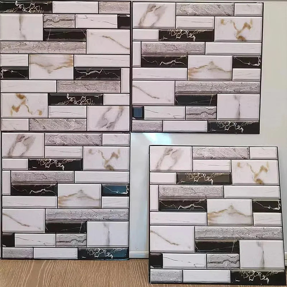 10/20PCS Self-Adhesive Wall Pasted Waterproof Anti-Fouling Beautify Decorative Living Room Tv Background Wall Qme