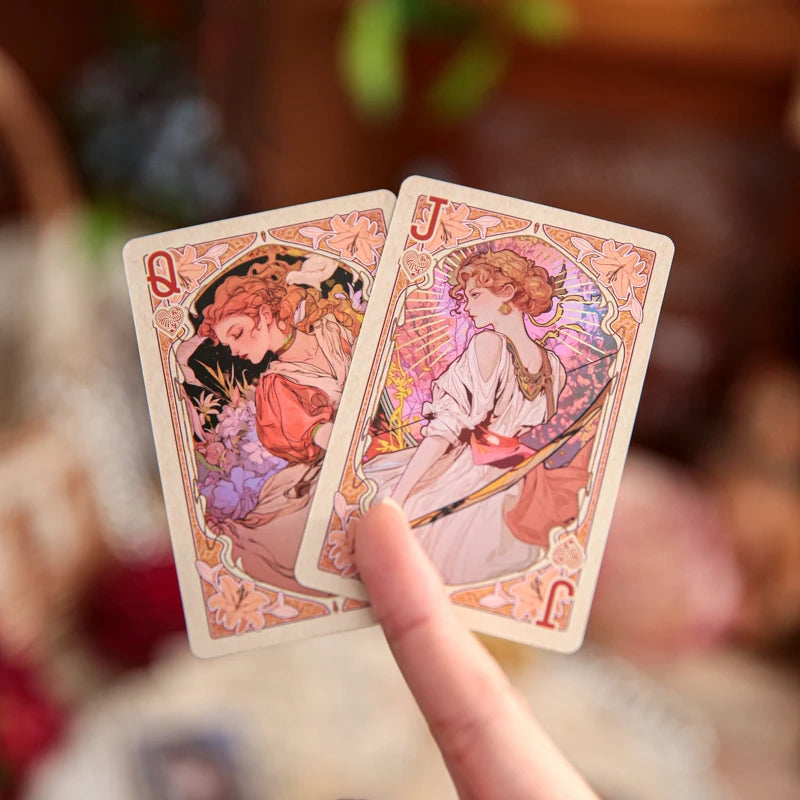 Divine Prayer Series Playing Cards 55 Sheets,Vintage Retro Fashion Theme,Poker Cards for Magic Shows Parties Table Games Gift Qme