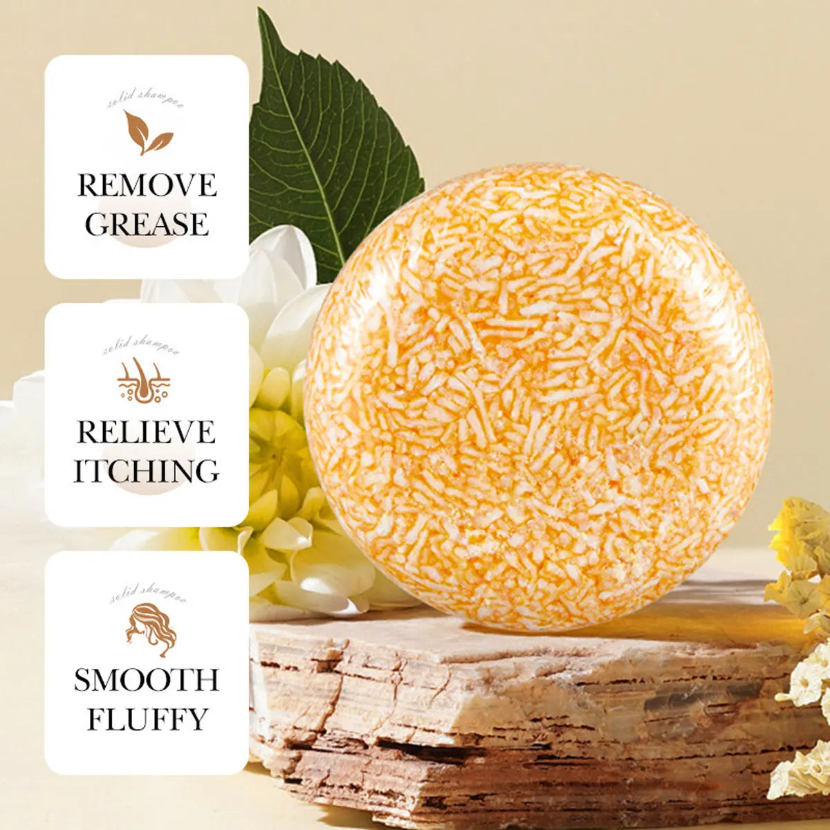 Ginger Jojoba Essential Oil Shampoo Soap Hair Care Deep Cleansing Qme