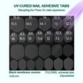 Nailpop UV Cured Nail Adhesive Tabs 10 Sheets Sticky Breathable Qme M 10pcs