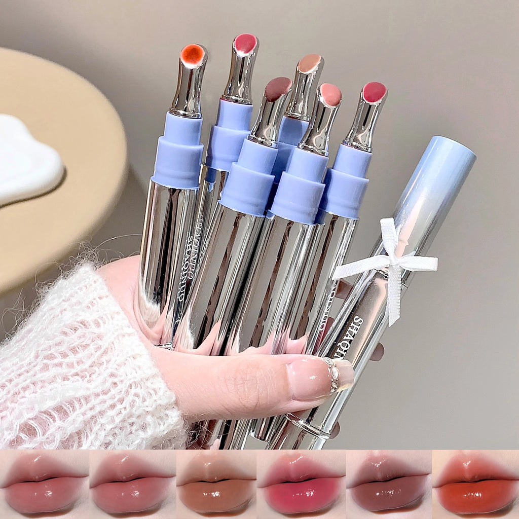 SHAQINUO Lip Gloss Moisturizing Mirror Long-lasting Lipstick Qme
