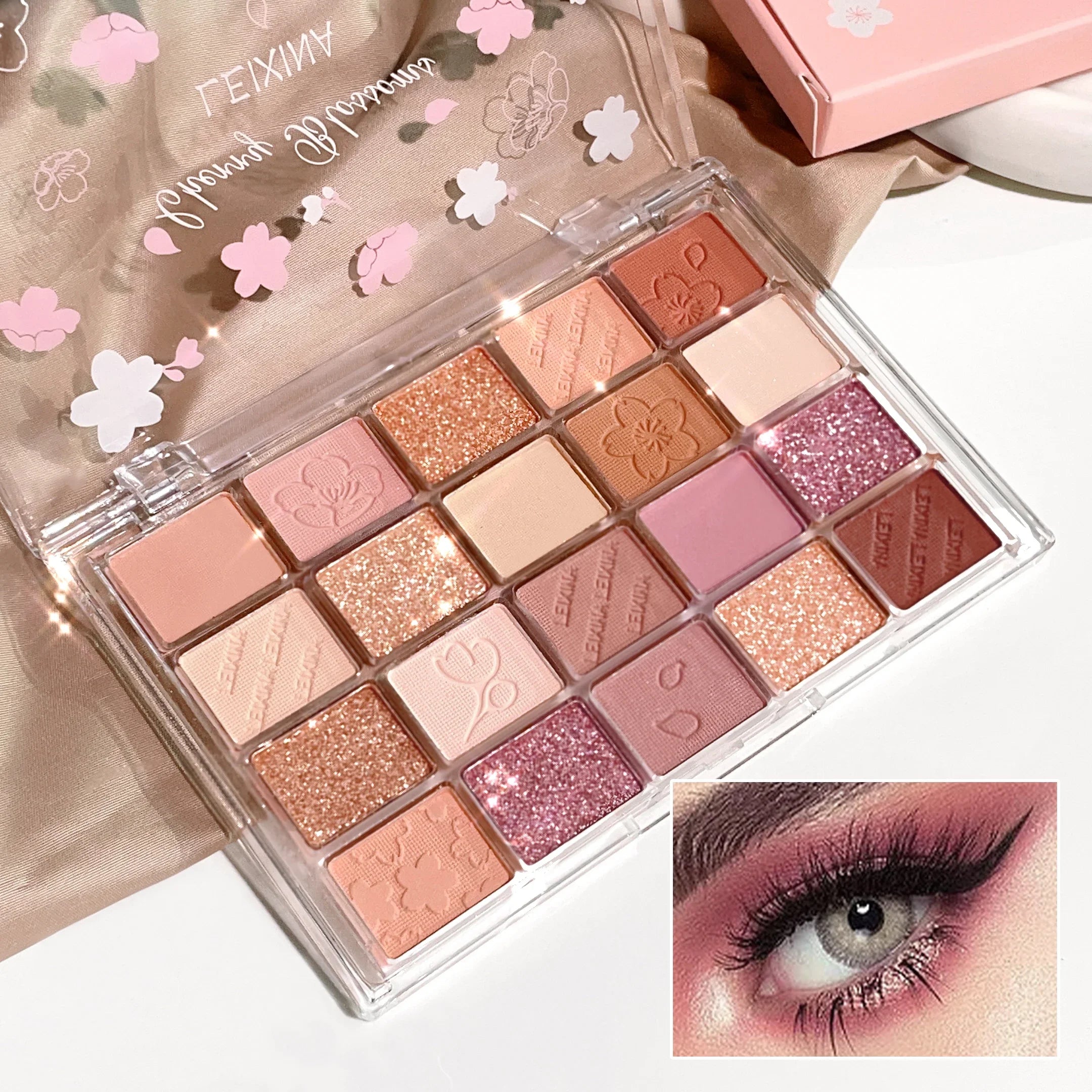 20-Color Eyeshadow Palette Shimmer Matte Highly Pigmented Blendable Qme 01