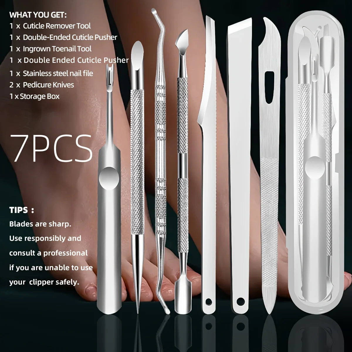 Stainless Steel Nail Care Precision Cuticle Remover Trimmer Includes Qme