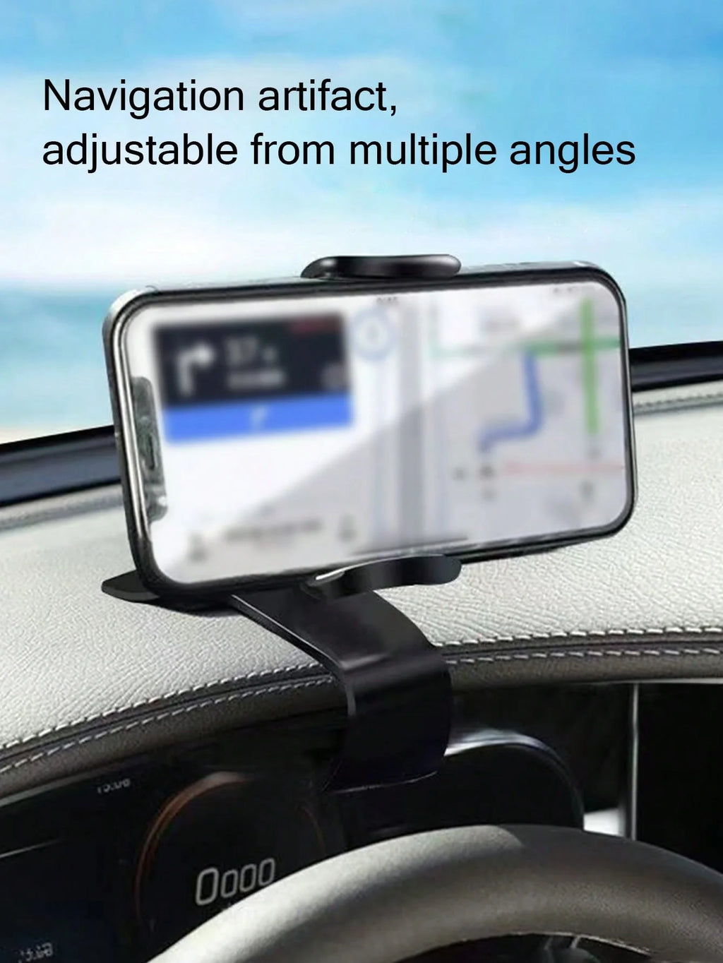 Car-mounted Clip-on Phone Holder Car Navigation Support Stand Qme