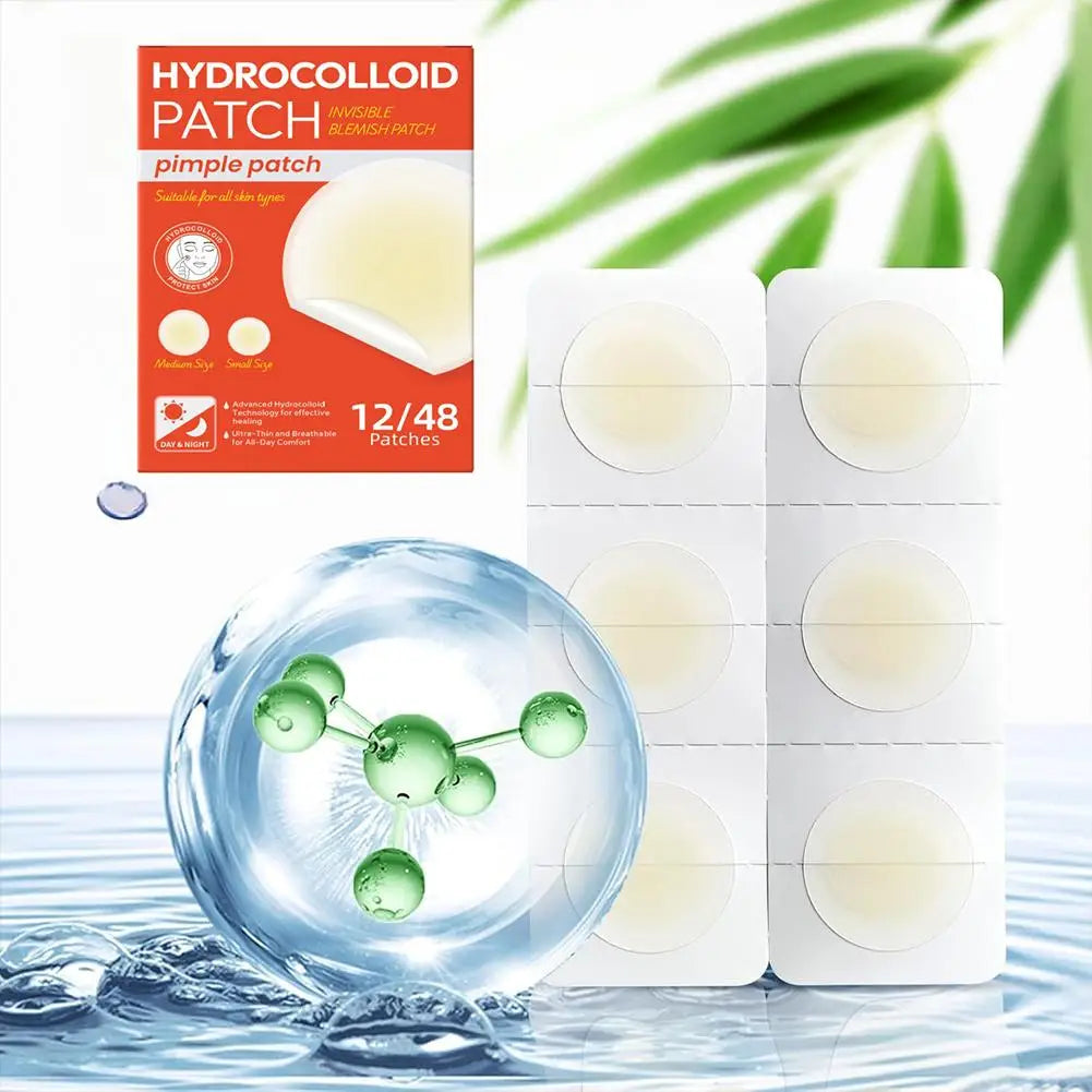 12 24Counts Invisible Hydrocolloid Pimple Patches Breakouts Thin Qme