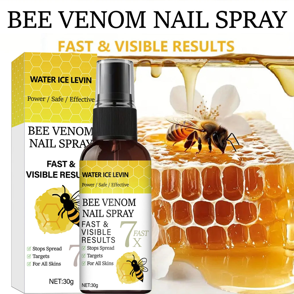 Bee Venom Nail Spray - Fast Visible Results, Stops Spread & Strengthens Nails with Hyaluronic Acid, Safe for All Skins Qme