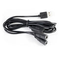 3pcs USB 2.0 male to 2 way DC male Female Male Splitter Cable 22awg 3A plug 5.5x2.5mm Power supply Cord adapter Connector Qme 1 USB to 2 Female 5.5x2.5mm
