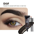 Natural 4 Colors Liquid Dyeing Eyebrow Cream Set Waterproof Durable Brown Tint Eyebrow Henna Mascara Eyebrows Paint Makeup Qme Color 4