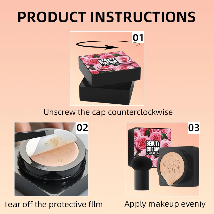 5 Magic Foundation Mushroom Head Moisturizing Air Cushion CC Cream Qme