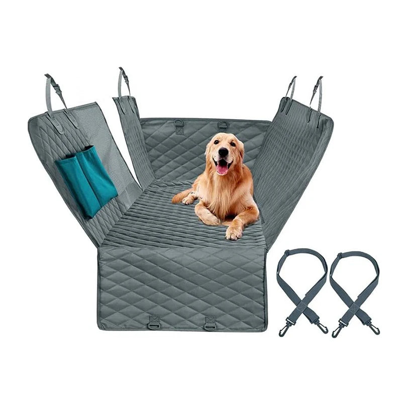 143×153CM Double Zipper Car Pet Seat Pad Waterproof Dirt Resistant Suitable Multiple Models Solid Color Cars Rear Seats Cushion Qme