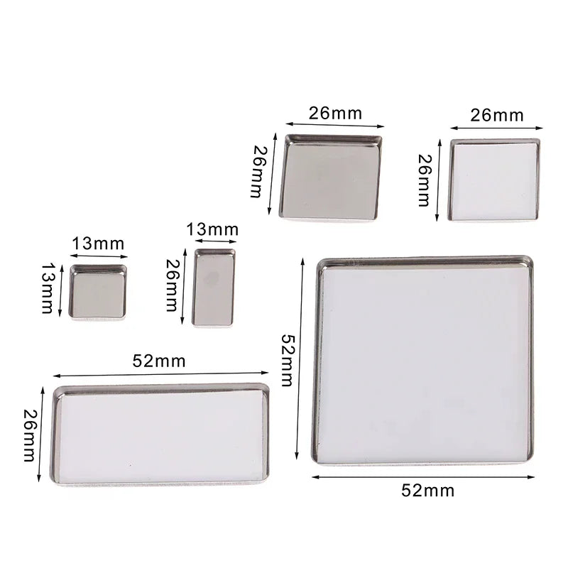Watercolor Box Packaging Grid Travel Magnetic Aluminum Palette Qme