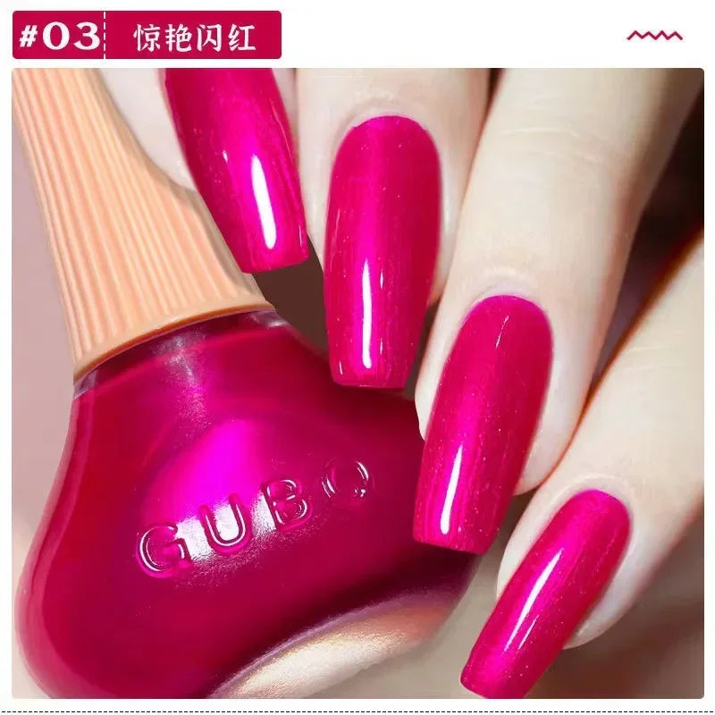 45 Colors Nail Polish Oil-based Nails Polish No-bake Quick Dry Non-tear Small Glitter Nail Gel Transparent Red Nail Art Qme 3