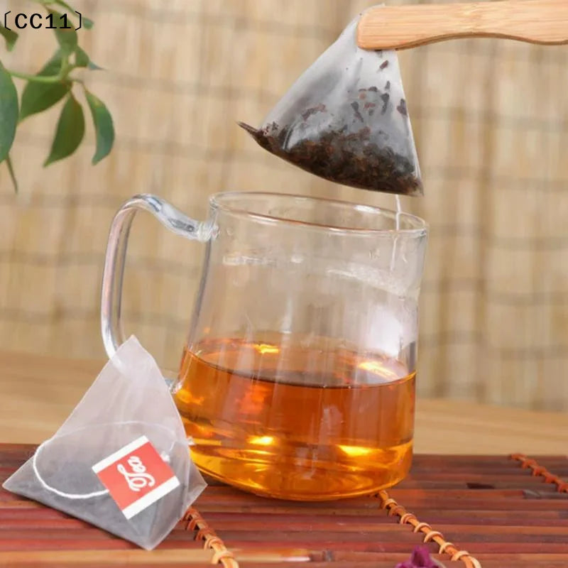 Disposable Triangle Tea Bag Nylon Pouch Empty Infuser Spice Coffee Qme