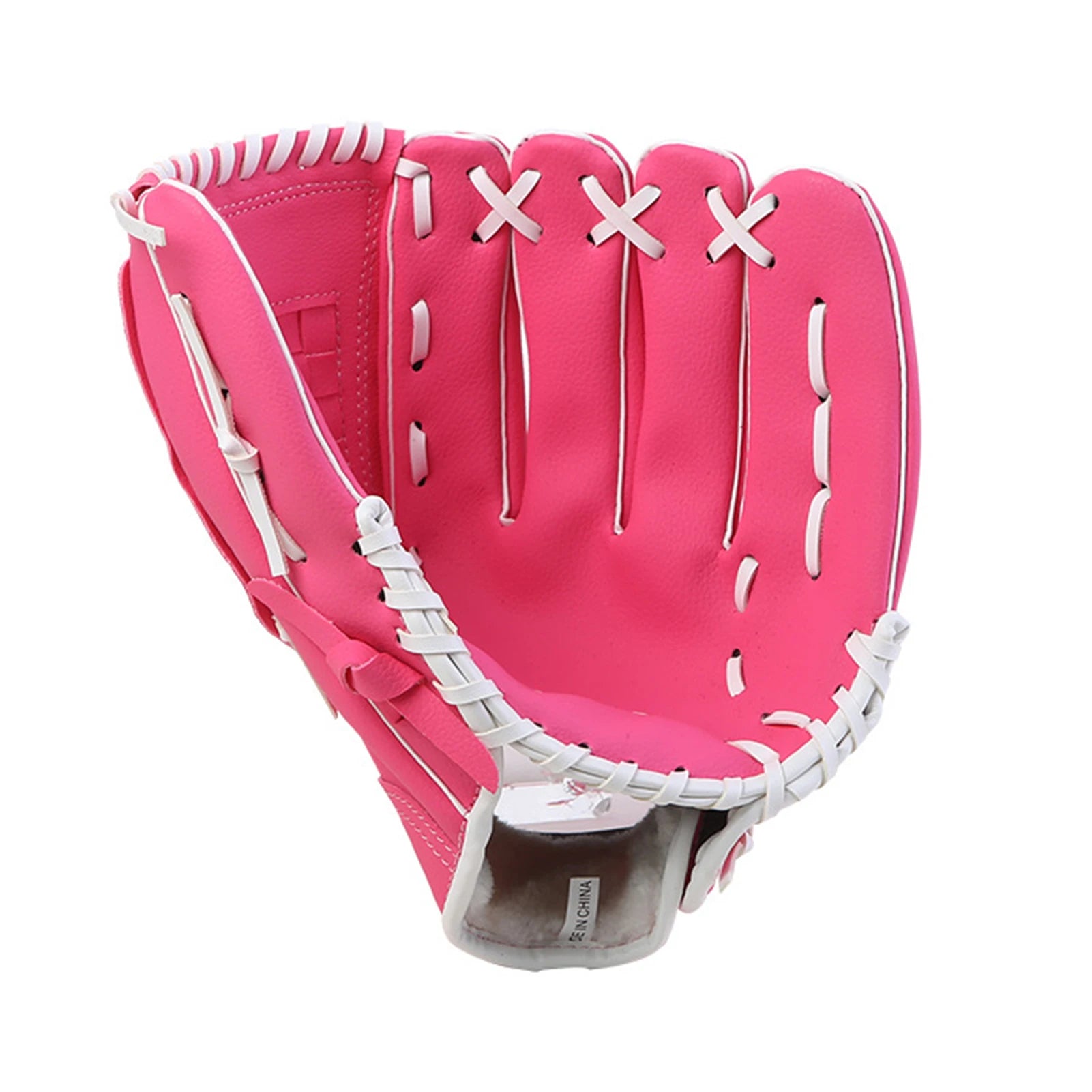 Outdoor Sport Baseball Glove Left Hand Baseball Practice Glove for Kids Youth Adults 10.5/11.5/12.5 Inch Qme 11.5 Red
