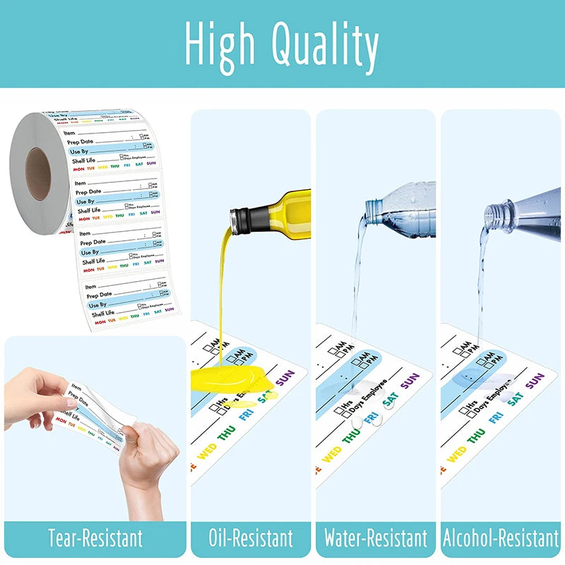 Roll Date Label Self-adhesive Sticker Kitchen Food Stationery Snacks Qme