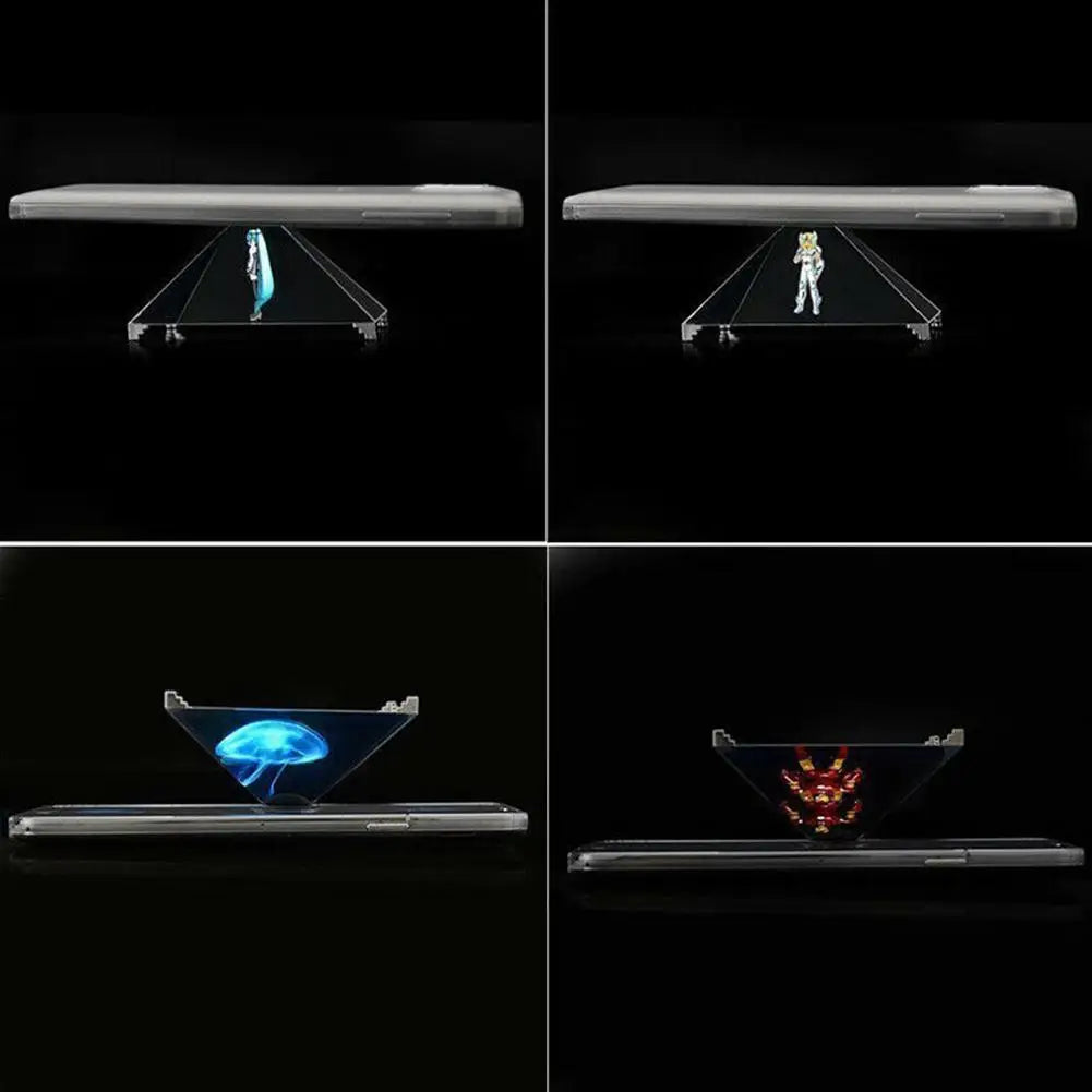 3D Holographic Mobile Phone Projector Pyramid Phone Type Tablet Display Case Display Mobile Phone For Iphone Qme