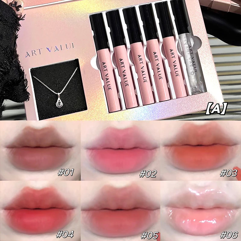 Art Value Black Pink Love Letter Lip Makeup Whitening Long-lasting Qme
