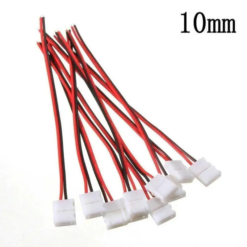 2-pin LED Strip Connector LED3528 5050 Solder Single Head Headlight Qme