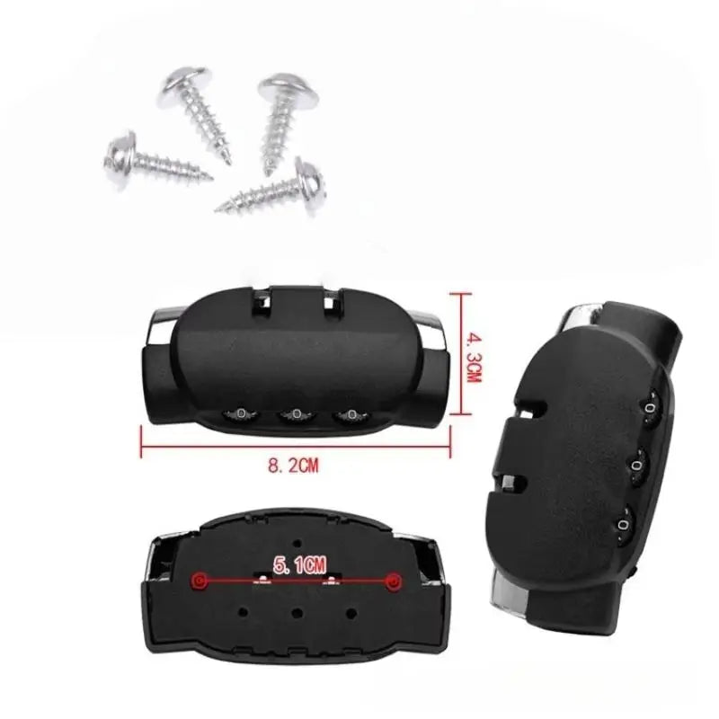 2 4 8 Sets 3 Digits Luggage Lock Zinc Alloy Catch Plastic Frosted Qme Black D 2pcs