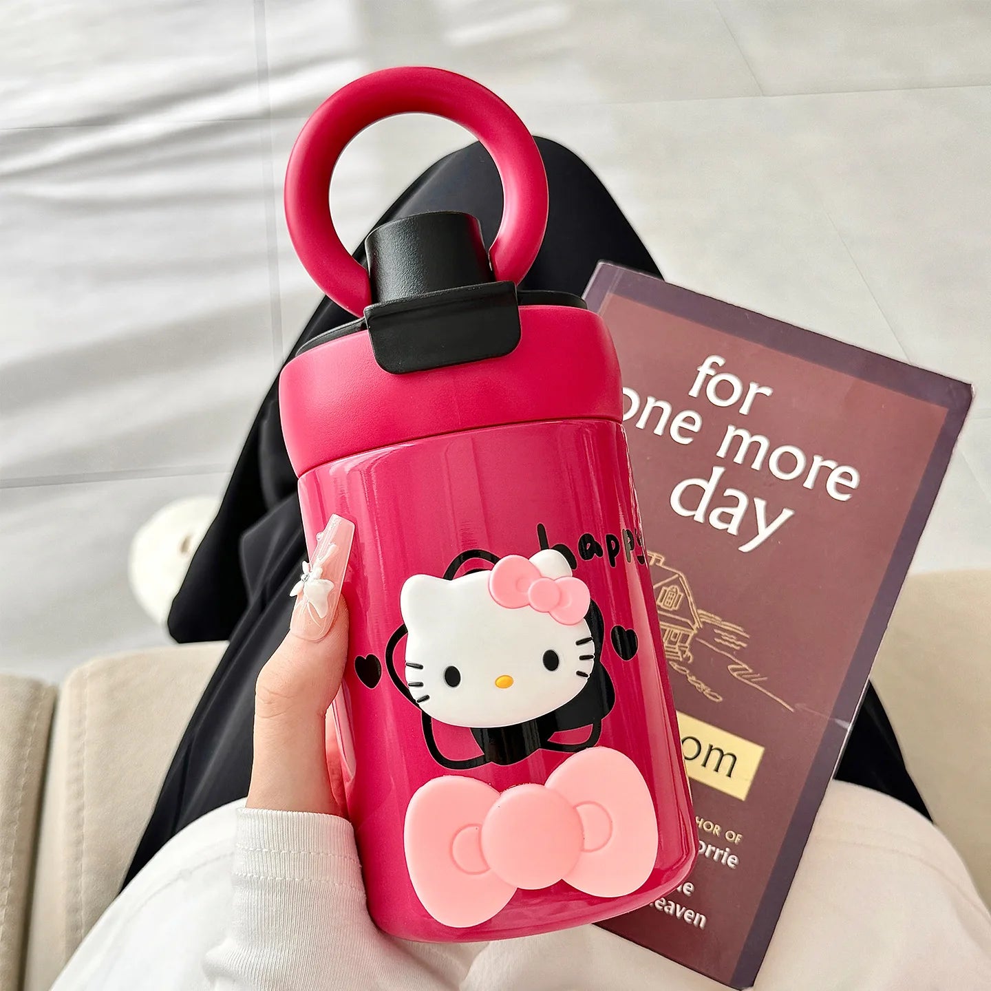 Hello Kitty Stylish Insulated Cup Cute Large-capacity Girls Dual-use Qme 2 500ml