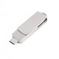 Usb 3 In 1 Otg Usb Flash Drive 3.0 for Android Type-c High Speed Pen Drive Type C Usb Stick 16gb 32gb 64gb 128gb Pendrive Qme silver white 128GB