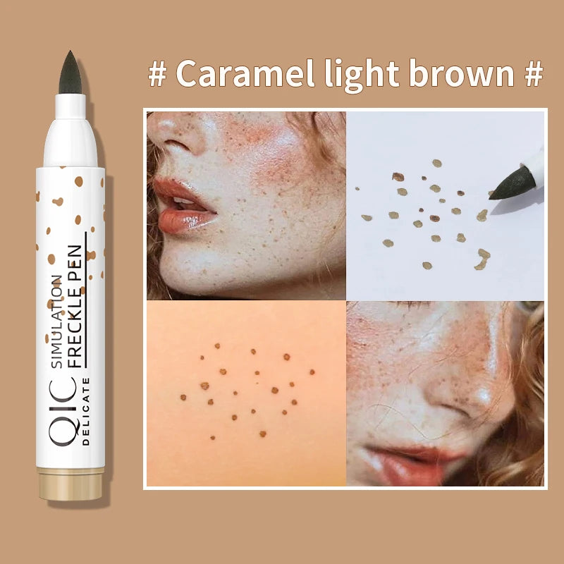 Face Fake Freckles Pen Natural Waterproof Concealer for Long Lasting Look Dot Spot Pen Makep Tool Cosmetic Qme Q705-1