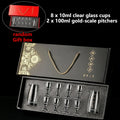 Crystal Glass Wine Splitter Set Short Cup Set Liquor Glass Wine Dispenser Vodka Brandy Chinese Wine Glasses Cup Gift for Man Qme Wine dispenser <50ml