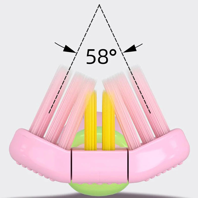 Comfortable Household 3-Sided Toothbrush Soft Bristles Easy Use Deep Qme