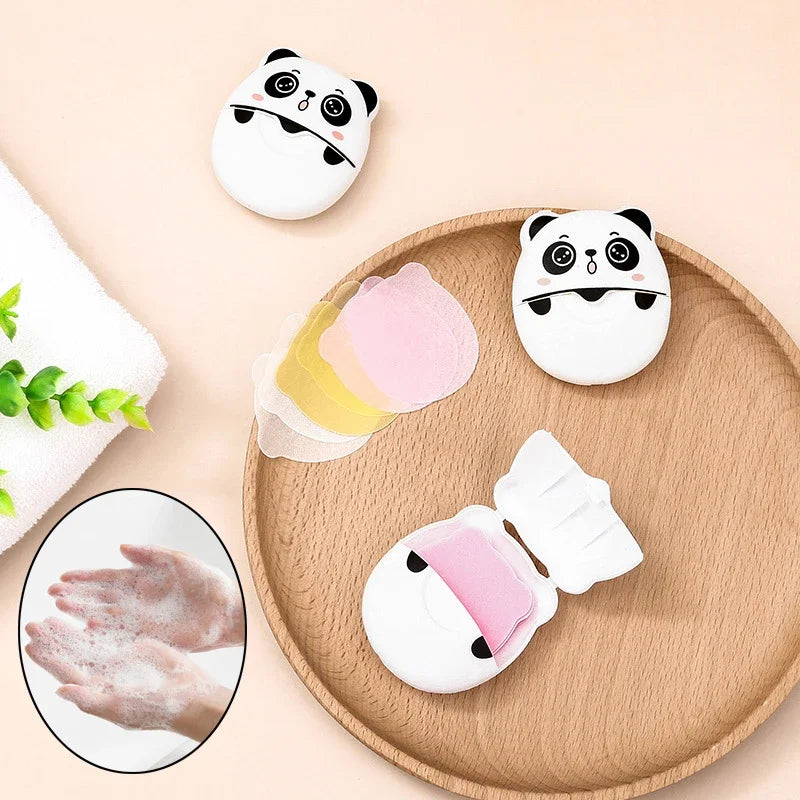 20/50pcs Travel Portable Soap Paper Disposable Hand Soap Cleaner Bath Washing Hands Clean Scented Slice Mini Paper Soap Qme