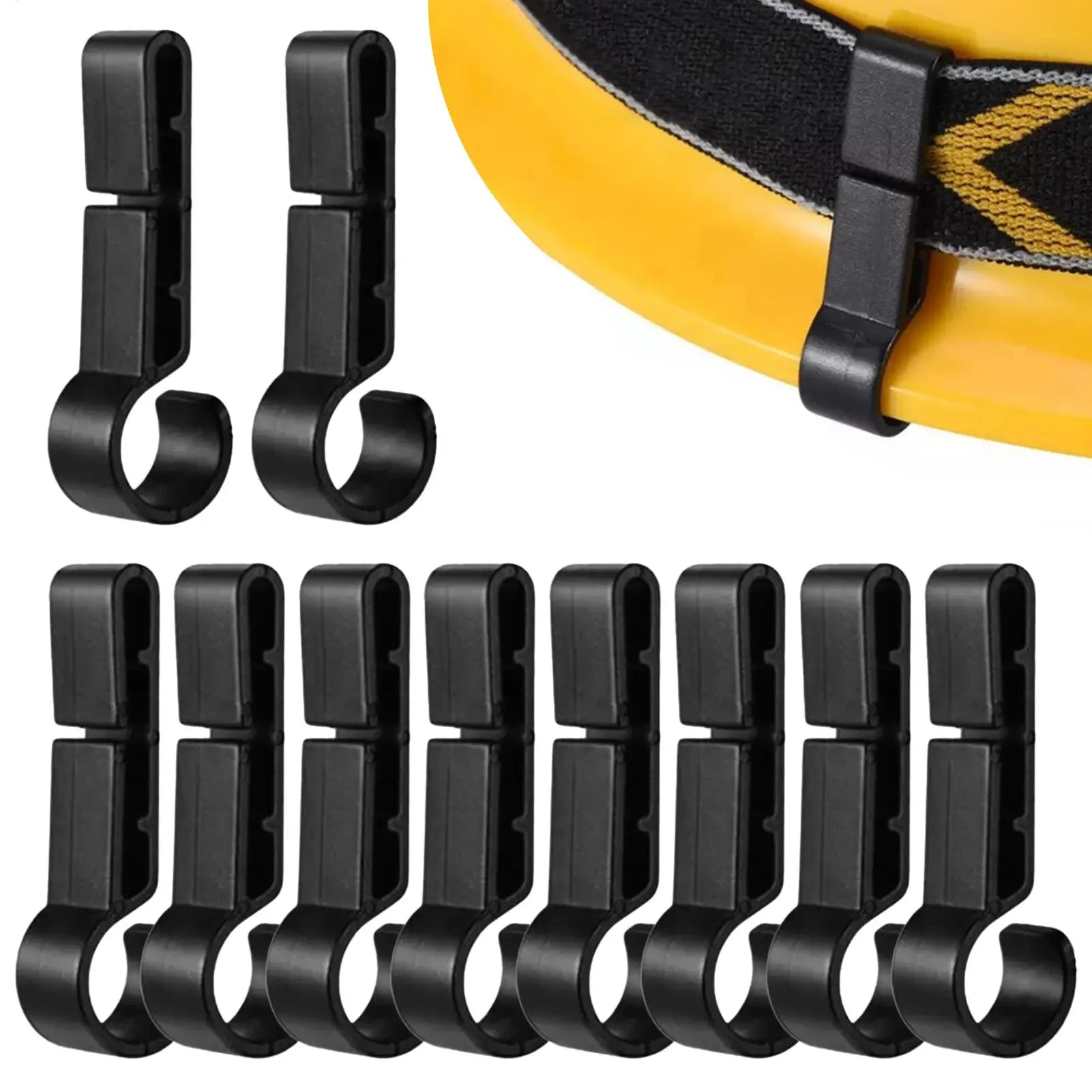 hot Hard Hat Clips 10-Pieces Helmet Headlight Secure Hooks Hard Hat Gear Attachment For Hard Hat Use In Construction Fishing Qme