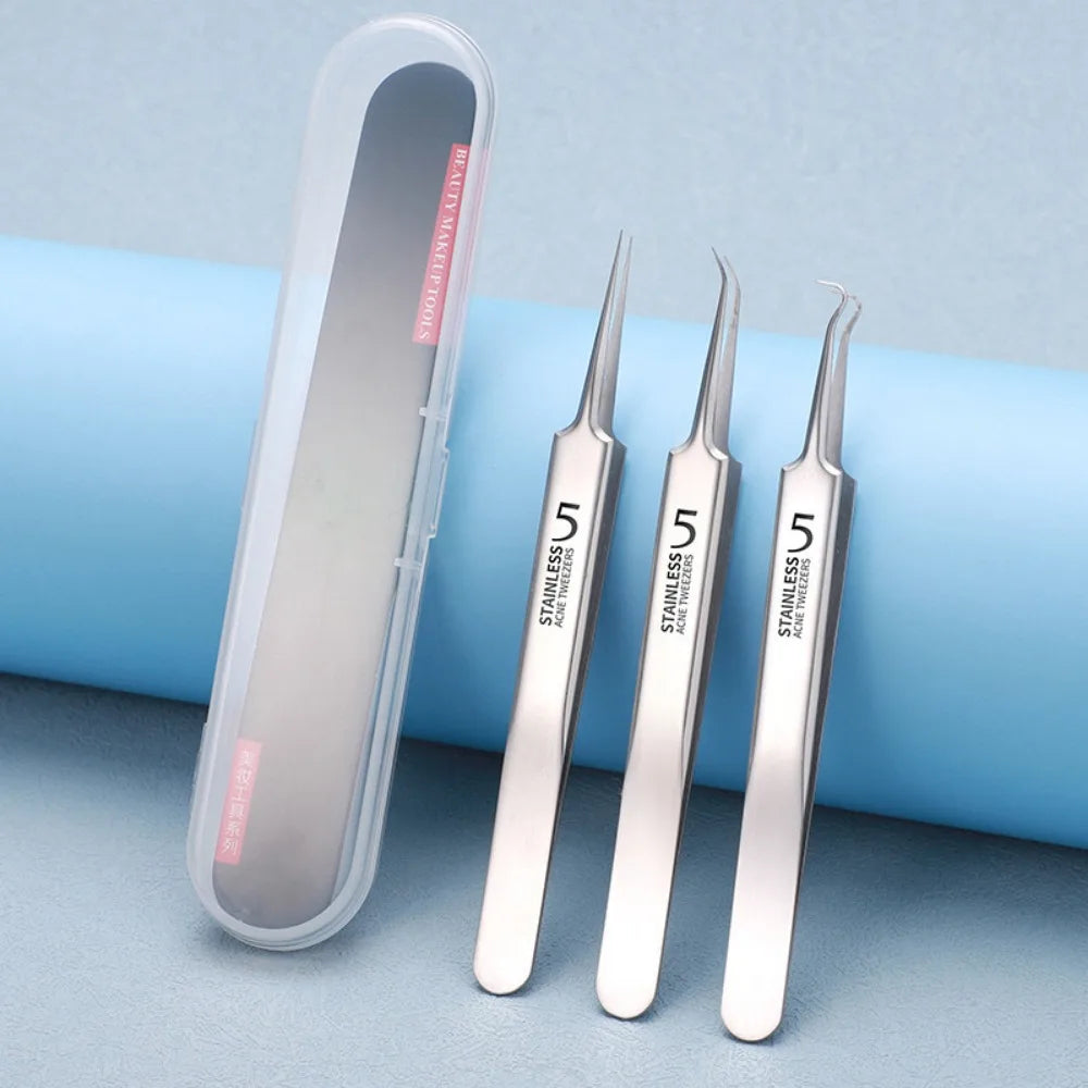 1- Stainless Steel Acne Clip Cell Blackhead Needle Beauty Salon Tool Qme