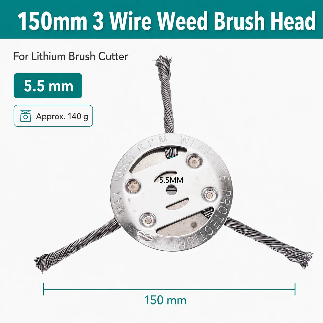 Lawn Mower Steel Wire Brush Head Heavy Duty Weeding Tool For Moss Rust Removing Driveway Sidewalk Outdoor Garden Cleaning Qme 3 head