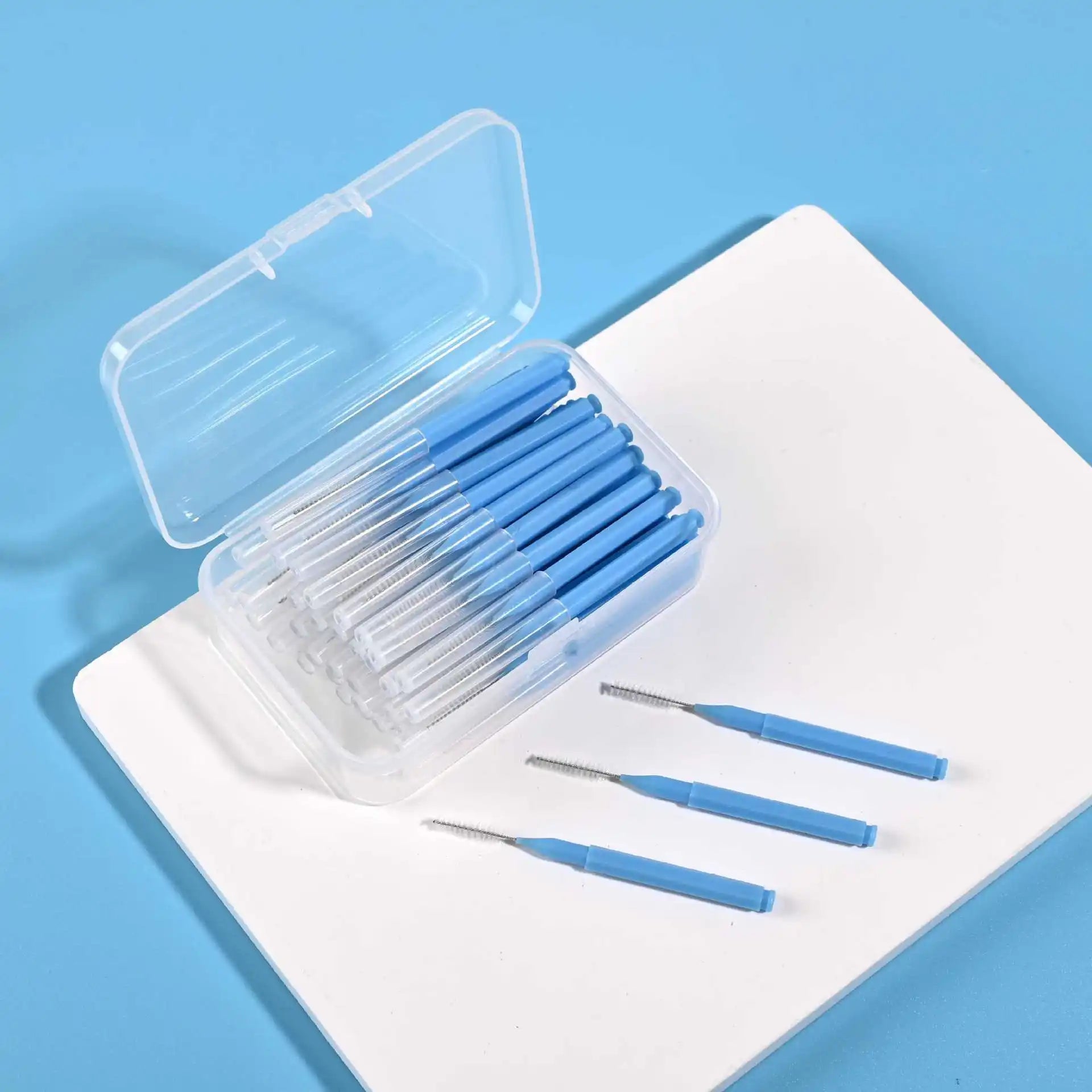 0 6- Interdental Brushes Health Care Tooth Push-pull Removes Food Qme 30Pcs Blue 1.5mm China Mainland