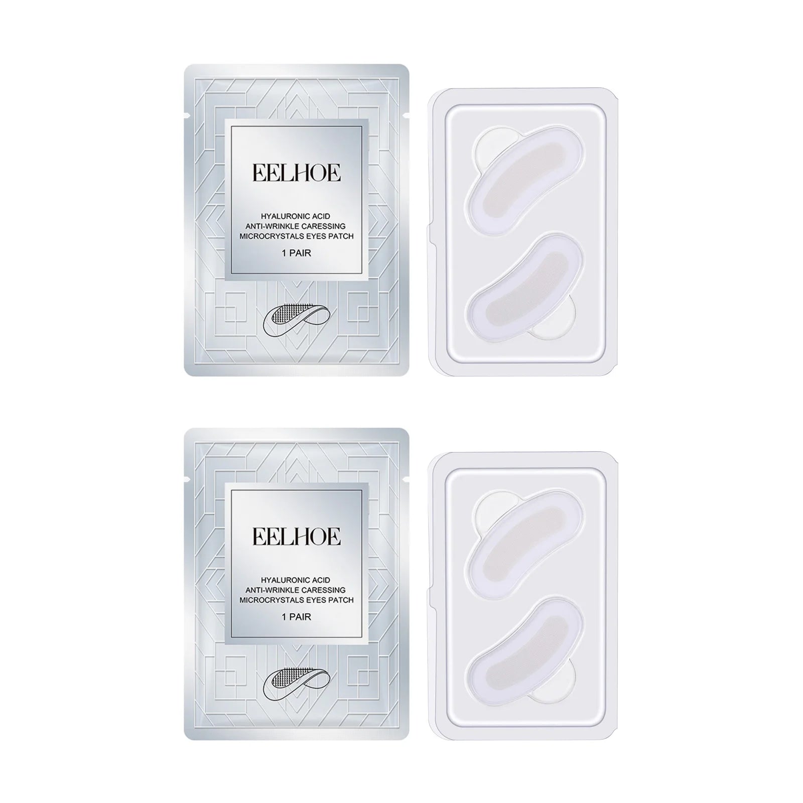 Micro-needle Eye Patch Hyaluronic Acid Anti-Wrinkle Fade Eye Fine Lines Moisturizing 0.25mm Caressing Microcrystals Eyes Patch Qme 2pairs