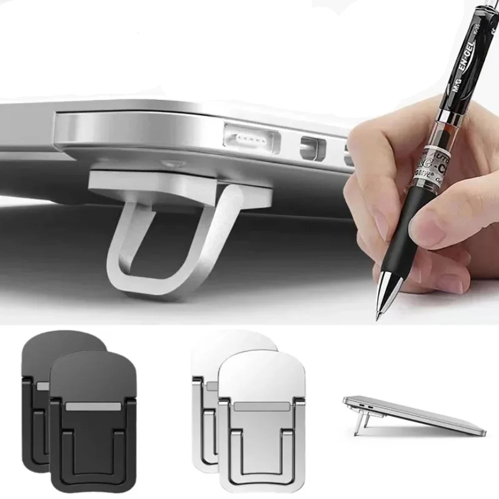 2PCS Mini Foldable Invisible Laptop Stand With 2 Adjustable Angles Foldable Invisible Laptop Riser for Notebook Cooling Holder Qme
