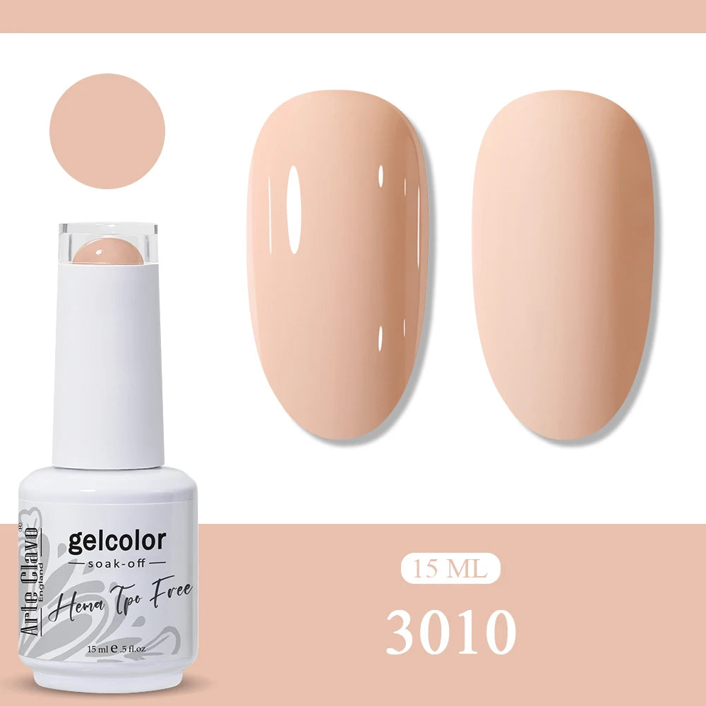 Arte Clavo Rainbow Gel Nail Polish Semi Permanent Art UV LED Lamp Qme