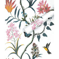 Self Adhesive Floral Bird Wallpaper Modern Pink Flower Living Room Qme White Flower Bird 1mx45cm