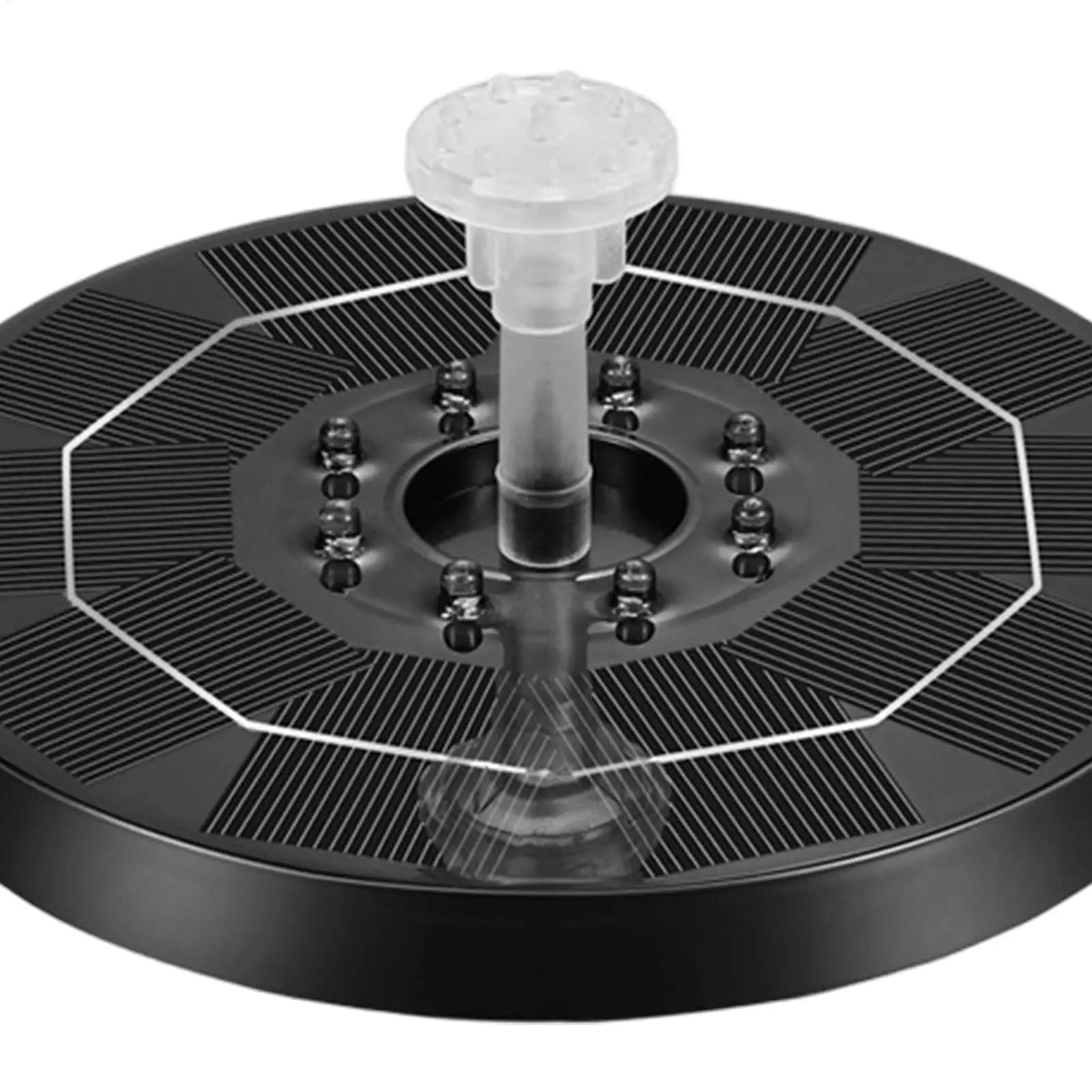 Solar Bird Bath Fountains With Colorful LED Lights 6 Nozzles 1500mAh Solar Water Fountain Outdoor For Patio Yard Outdoor Garden Qme