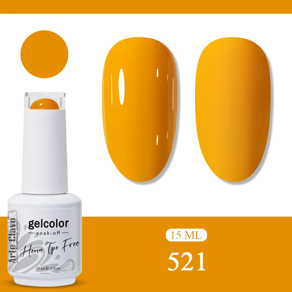 Arte Clavo Neon Rainbow Colors Gel Nail Polish Semi Permanent Art UV