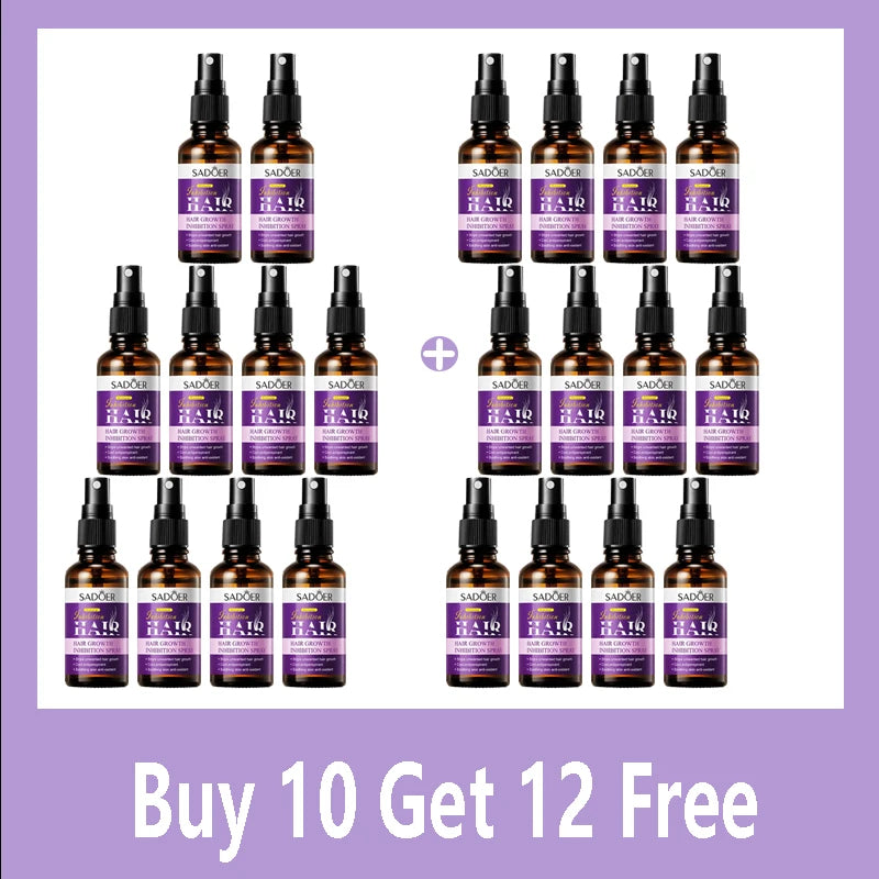 Natural Hair Inhibiting Spray Gently Soothes Nourishes Skin Painless Depilatory Agent Inhibits Hair Growth in Chest Armpit Thigh Qme Buy 10 Get 12 Free