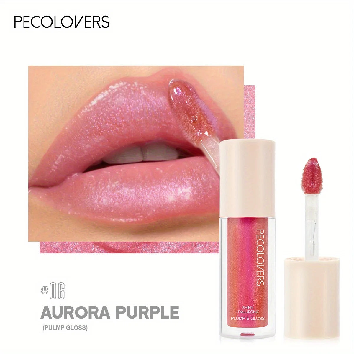 Moisturizing Lip Lacquer Sparkling Gel Gloss Shiny Glittery Glass Qme 06