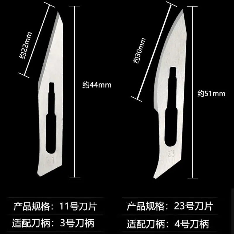 Industrial Carbon Steel Scalpel Blades Handle Biology Anatomy Qme
