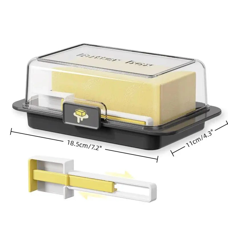 Lid Knife Countertop Butter Keeper Refrigerator Kitchen Cheese Qme Black