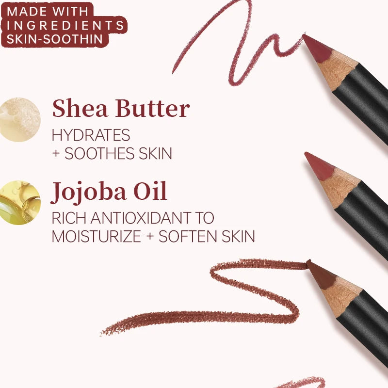 Luxury Matte Lip Liner Long-lasting Smooth Application Perfect Qme
