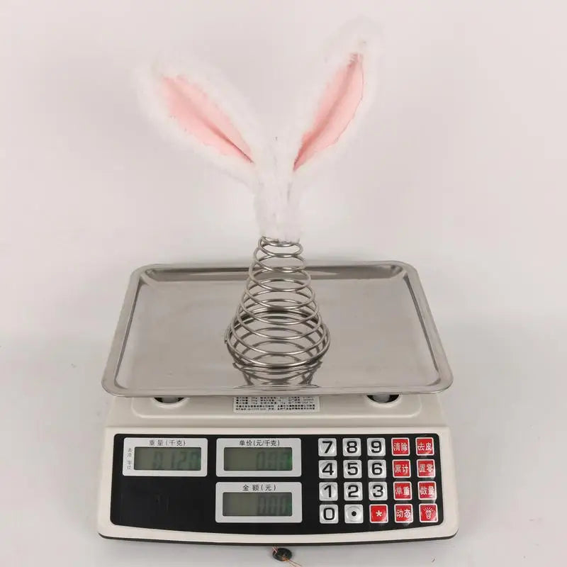 Easter Bunny Tree Topper Rabbit Festive Decoration Furry Ears Metal Qme