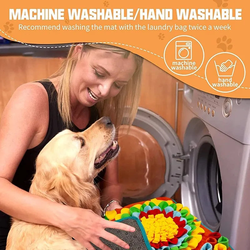 Pet Dog Mat Snack Smell Mat, Suitable for Small and Medium sized Dogs Portable Interactive Nose Smell Training Mat Qme