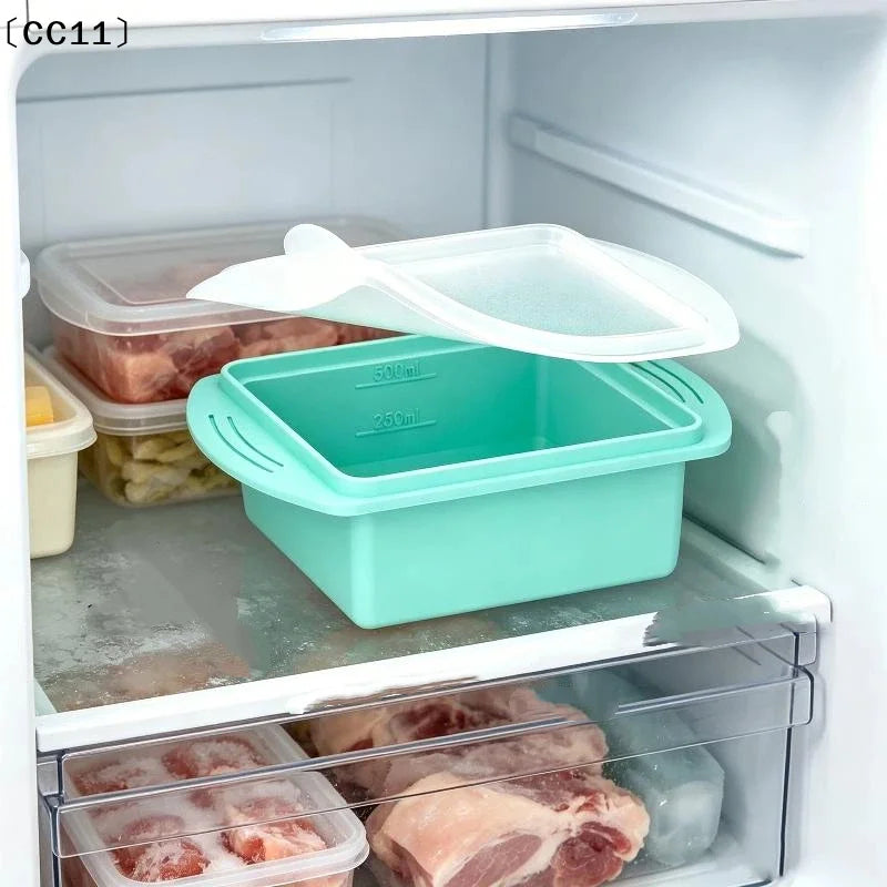 Silicone Tray Lid Single Double Compartment Freezer Mold Summer Qme