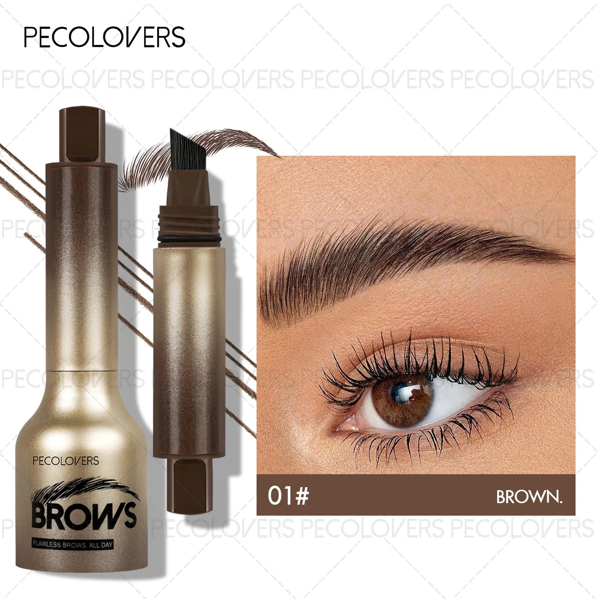 Pressing Eyebrow Dye Cream Long-lasting Powder Filling Hairline Qme 01
